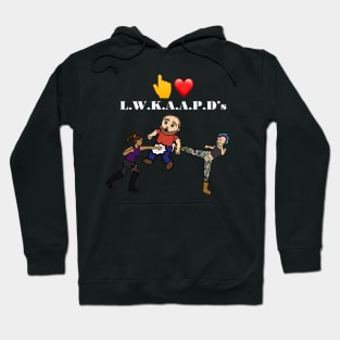 I love ladies who kick ass and punch dicks for dark background Hoodie